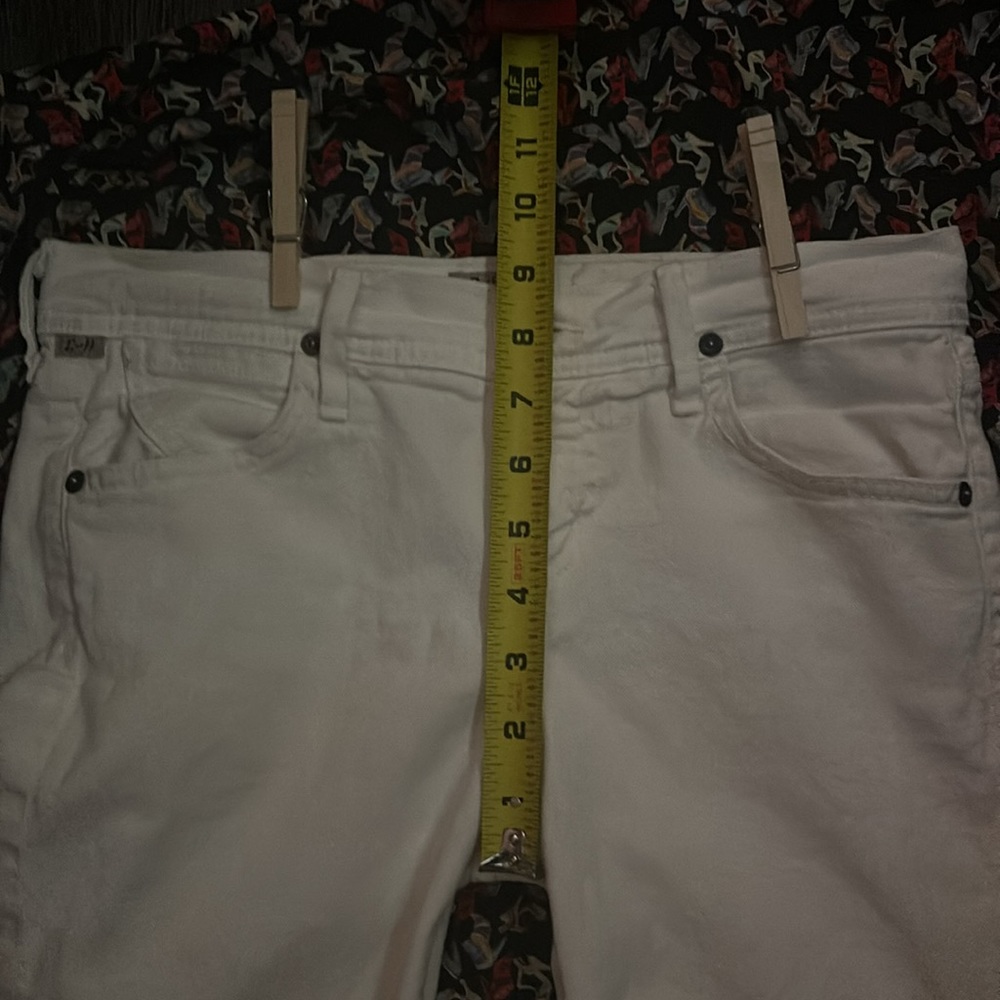 Citizens Of Humanity White Dani Cropped Straight Leg Jeans 26 Classic Preppy - Picture 6 of 11
